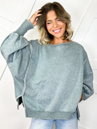 The Lived-In Luxe Pullover-125 SWEATER-ZENANA-Heathered Boho Boutique, Women's Fashion and Accessories in Palmetto, FL