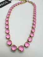 Oakland Necklace in Bubble Gum Pink-310 Jewelry-Tova-Heathered Boho Boutique, Women's Fashion and Accessories in Palmetto, FL