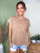 The Sunny Side Tee-110 SHORT SLEEVE TOP-ZENANA-Heathered Boho Boutique, Women's Fashion and Accessories in Palmetto, FL