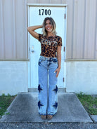 Starstruck Wide Leg Jeans By Saige-190 JEANS-SAIGE DENIM-Heathered Boho Boutique, Women's Fashion and Accessories in Palmetto, FL