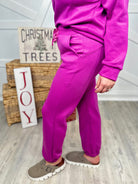 Day Trip Joggers - Magenta-150 PANTS-DEAR SCARLETT-Heathered Boho Boutique, Women's Fashion and Accessories in Palmetto, FL