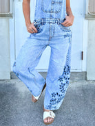 The Wildflower Overall by Saige Denim-230 DRESSES/JUMPSUITS/ROMPERS-SAIGE DENIM-Heathered Boho Boutique, Women's Fashion and Accessories in Palmetto, FL