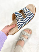 Dash Sandals - Navy Natural Stripe-350 Shoes-Corkys-Heathered Boho Boutique, Women's Fashion and Accessories in Palmetto, FL