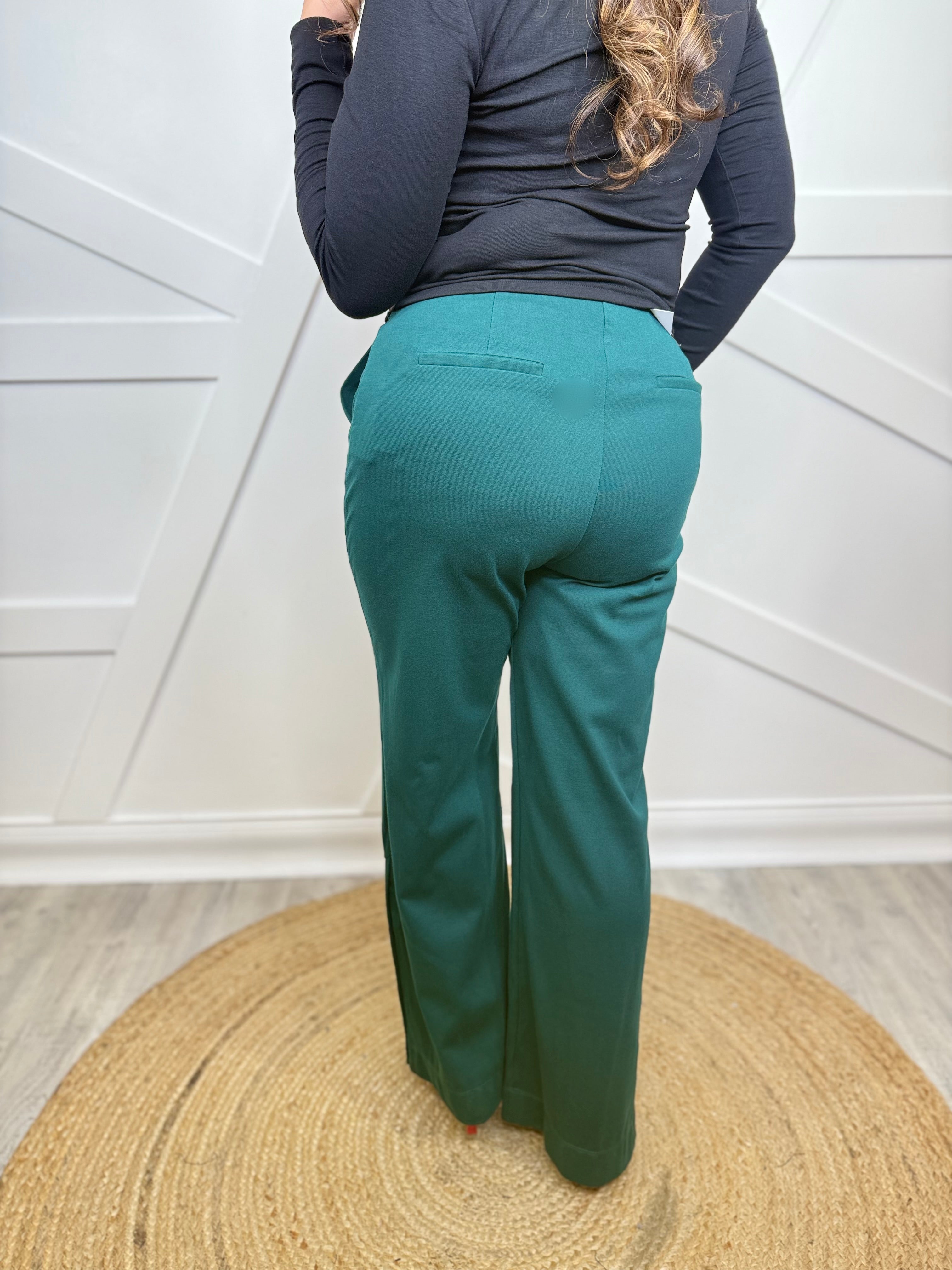 Gala Pants - Hunter Green-150 PANTS-DEAR SCARLETT-Heathered Boho Boutique, Women's Fashion and Accessories in Palmetto, FL