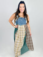 RESTOCK : Plaid to Meet You Overall Dress-230 Dresses/Jumpsuits/Rompers-ODDI-Heathered Boho Boutique, Women's Fashion and Accessories in Palmetto, FL