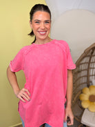 Daylight Top-110 SHORT SLEEVE TOP-ZENANA-Heathered Boho Boutique, Women's Fashion and Accessories in Palmetto, FL