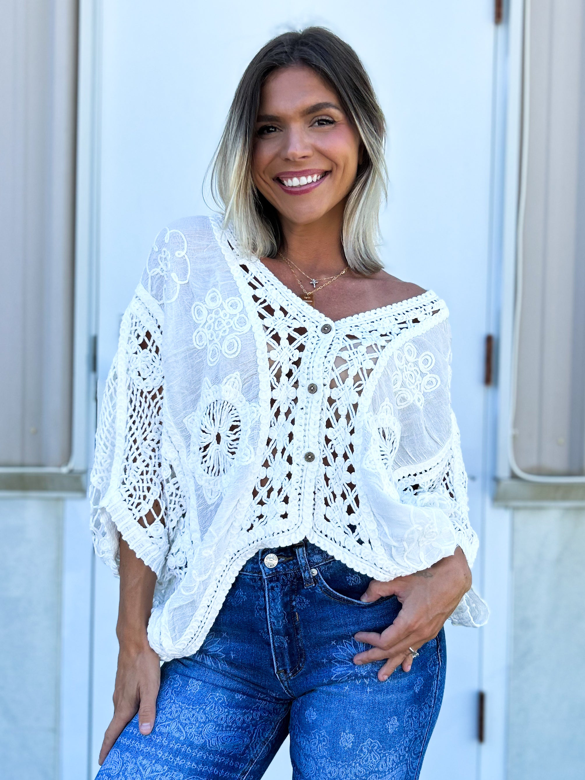 The Coastal Escape Top-110 SHORT SLEEVE TOP-HEIMISH-Heathered Boho Boutique, Women's Fashion and Accessories in Palmetto, FL
