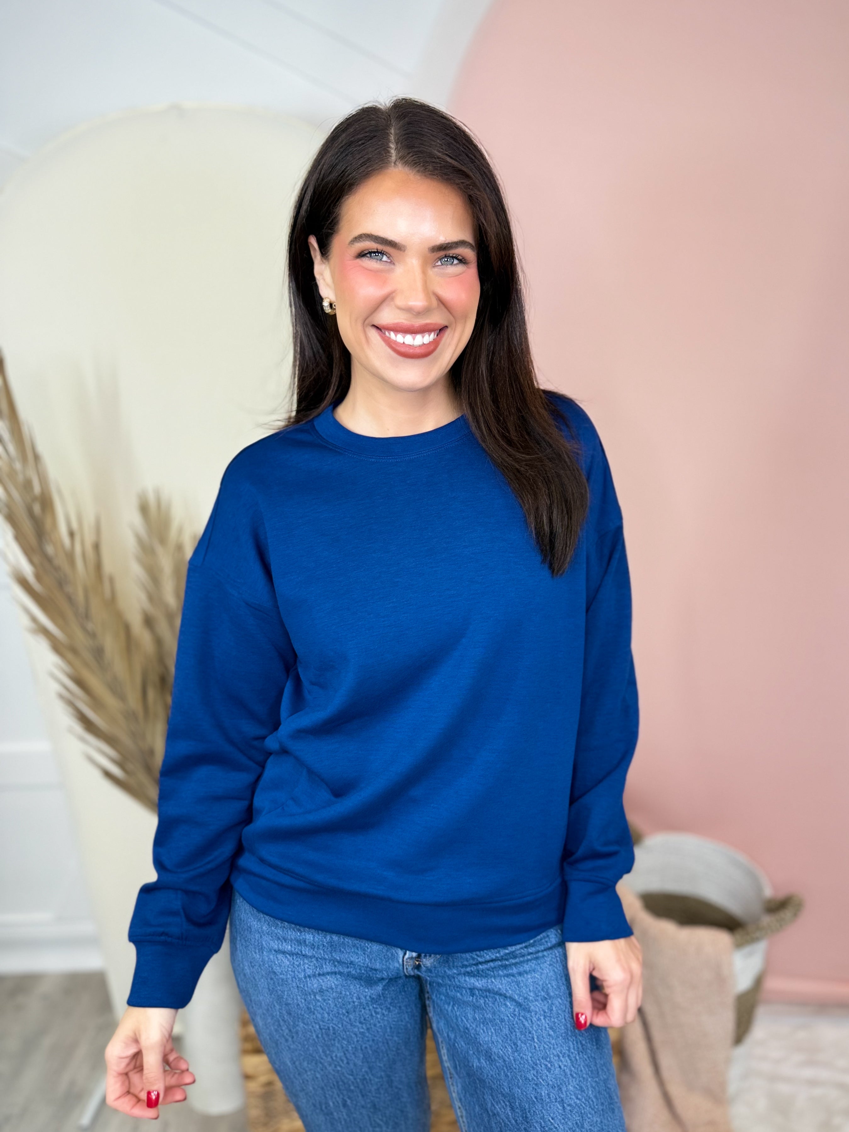 Gossip Sweatshirt-120 LONG SLEEVE TOPS-ZENANA-Heathered Boho Boutique, Women's Fashion and Accessories in Palmetto, FL