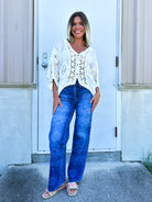 The Coastal Escape Top-110 SHORT SLEEVE TOP-HEIMISH-Heathered Boho Boutique, Women's Fashion and Accessories in Palmetto, FL
