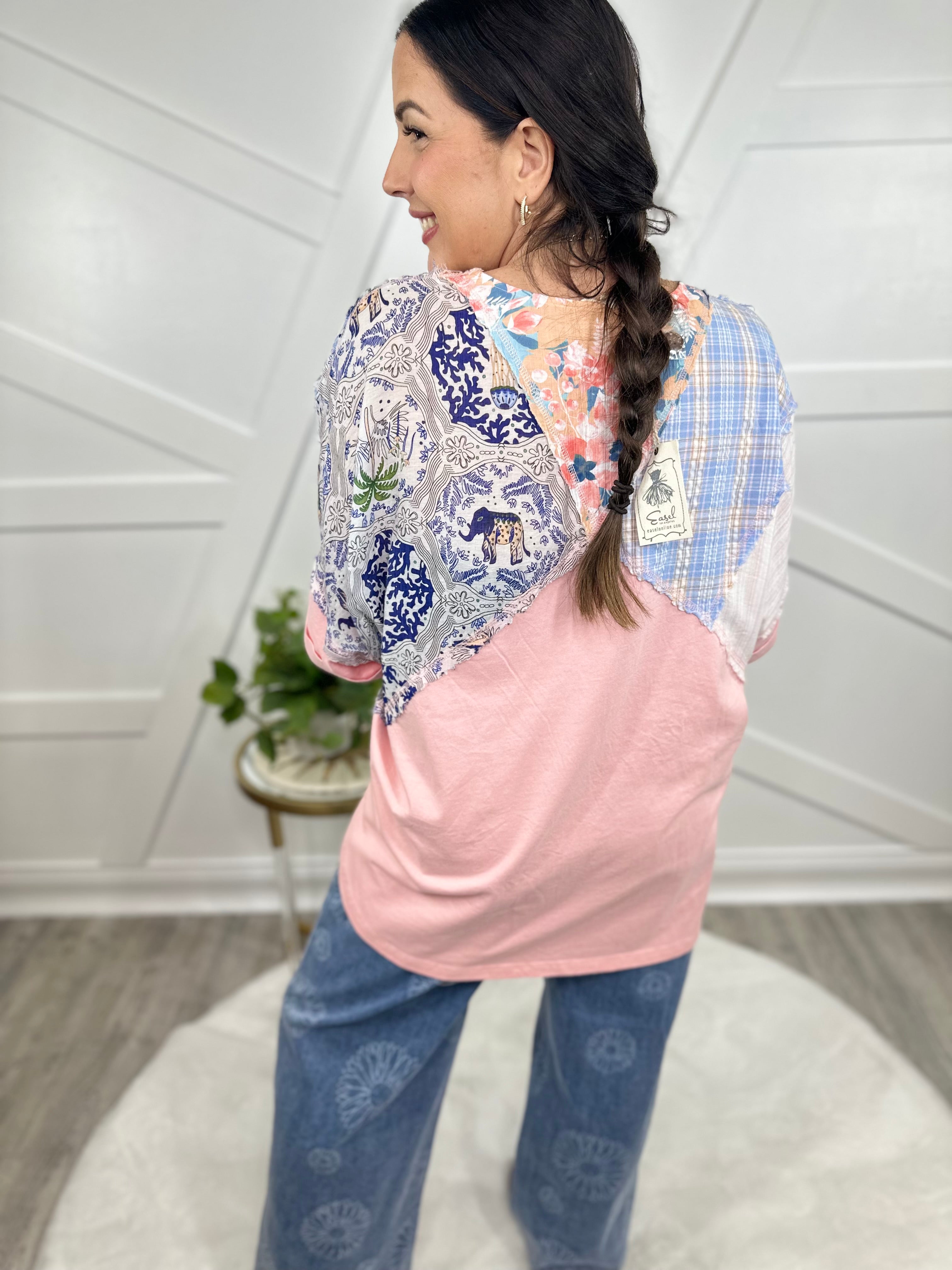 Blooming Look Top-110 Short Sleeve Top-Easel-Heathered Boho Boutique, Women's Fashion and Accessories in Palmetto, FL