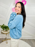 Floral Mineral Wash Pullover-210 Hoodies-Easel-Heathered Boho Boutique, Women's Fashion and Accessories in Palmetto, FL