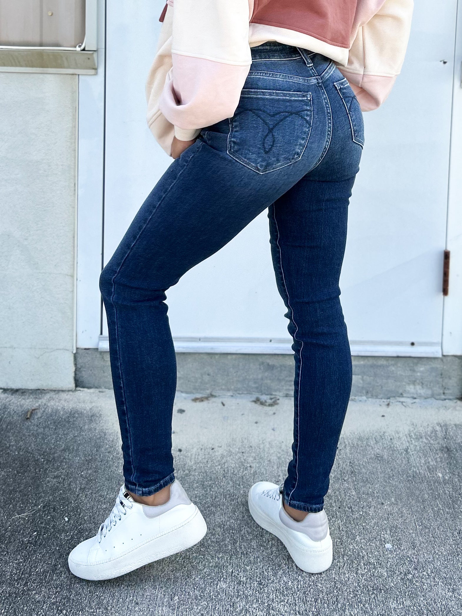 Cold Front ThermaDenim Skinny Jeans By Judy Blue-190 JEANS-JUDY BLUE-Heathered Boho Boutique, Women's Fashion and Accessories in Palmetto, FL