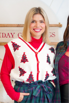 Oh Christmas Tree Vest-200 JACKETS/SHACKETS-Southern Grace-Heathered Boho Boutique, Women's Fashion and Accessories in Palmetto, FL