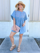Ladylike Romper-230 DRESSES/JUMPSUITS/ROMPERS-Veveret-Heathered Boho Boutique, Women's Fashion and Accessories in Palmetto, FL