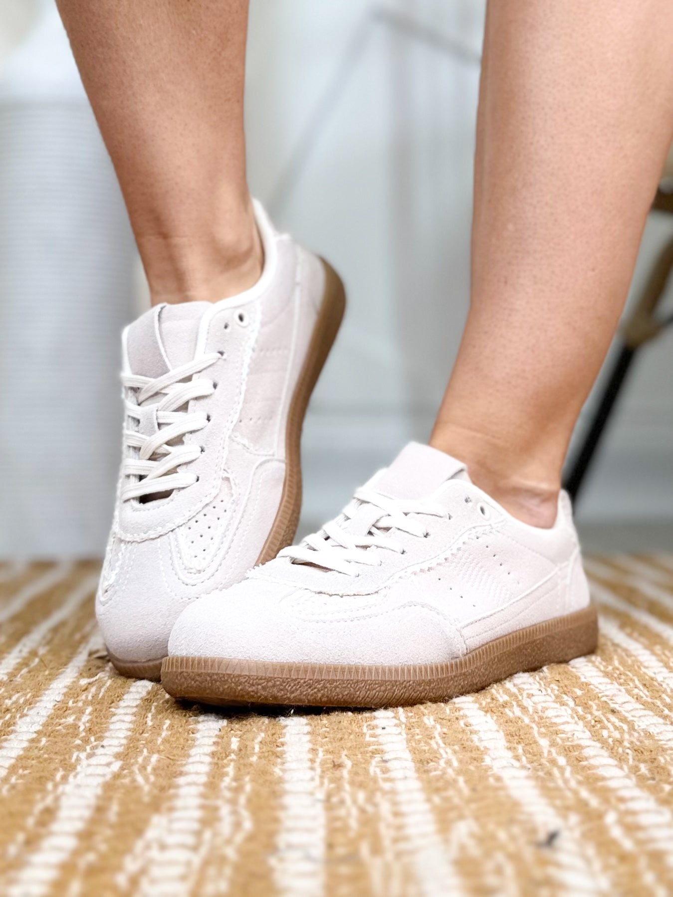 Babygirl Sneakers- Beige Grey-350 SHOES-Azarayah-Heathered Boho Boutique, Women's Fashion and Accessories in Palmetto, FL