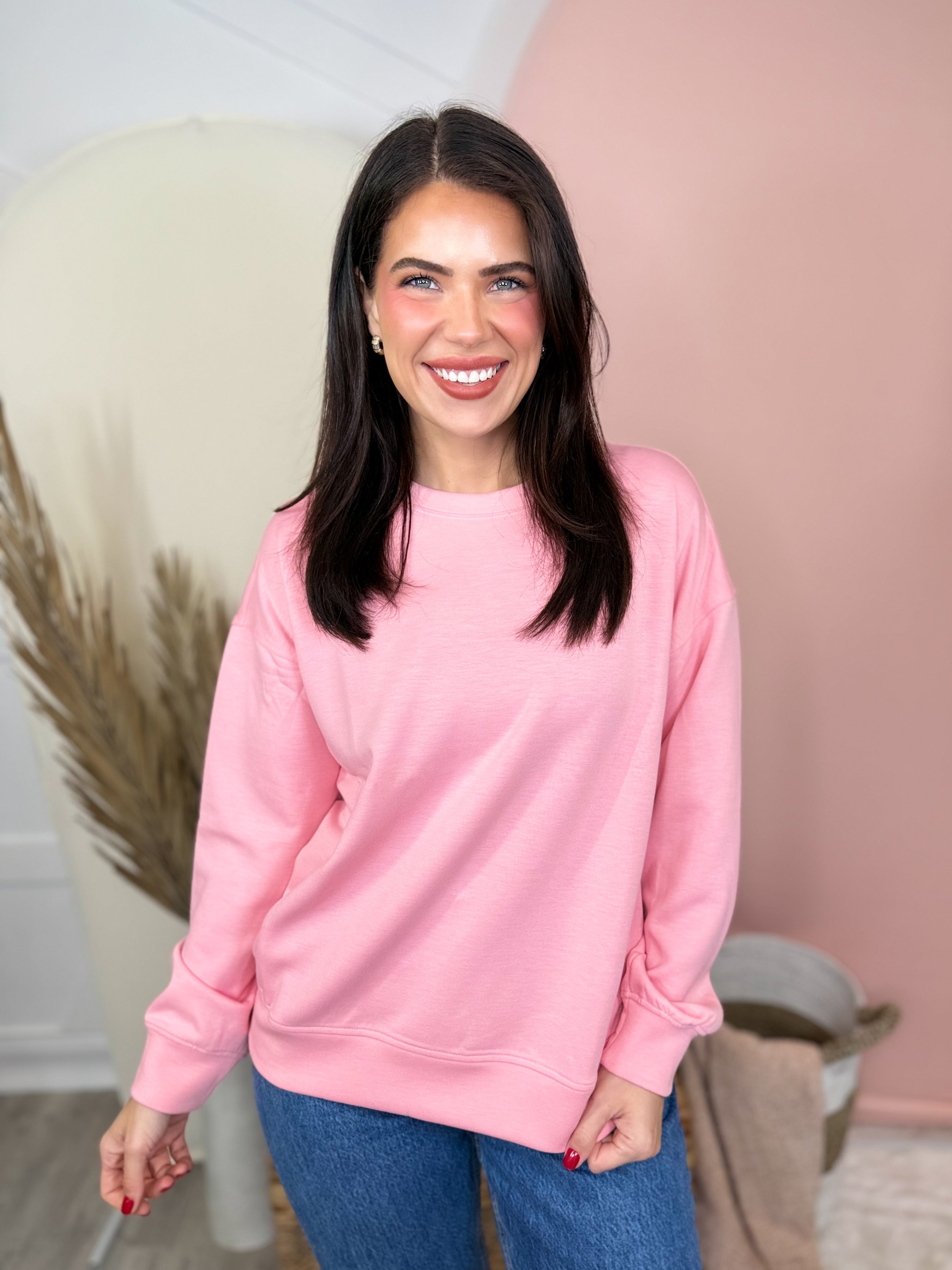 Gossip Sweatshirt-120 LONG SLEEVE TOPS-ZENANA-Heathered Boho Boutique, Women's Fashion and Accessories in Palmetto, FL