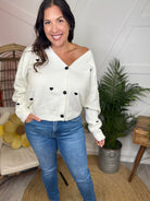 Heart On Your Sleeve Cardigan-220 CARDIGANS KIMONOS-White Birch-Heathered Boho Boutique, Women's Fashion and Accessories in Palmetto, FL