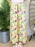 Restock: Flower Market Cropped Pants-150 PANTS-EASEL-Heathered Boho Boutique, Women's Fashion and Accessories in Palmetto, FL