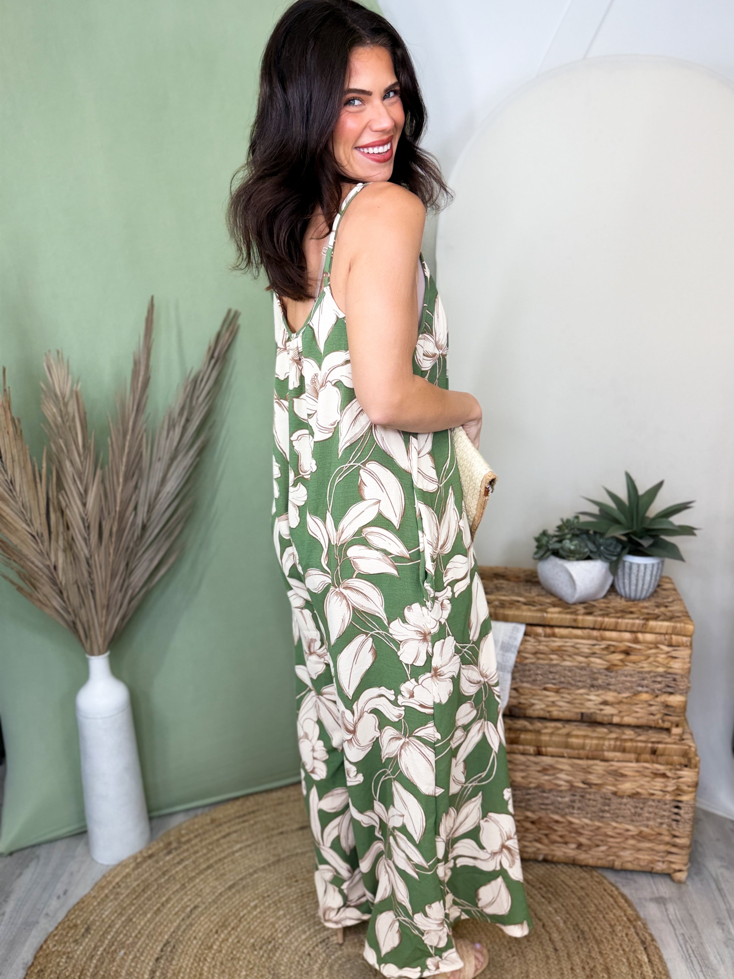 Blossom Jumpsuit-230 DRESSES/JUMPSUITS/ROMPERS-JADE BY JANE-Heathered Boho Boutique, Women's Fashion and Accessories in Palmetto, FL