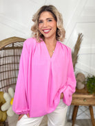 Soft Focus Top-120 Long Sleeve Tops-2HEARTS-Heathered Boho Boutique, Women's Fashion and Accessories in Palmetto, FL
