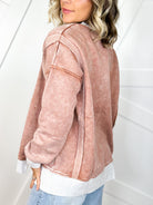 The Weekend Washed Pullover-120 LONG SLEEVE TOPS-ZENANA-Heathered Boho Boutique, Women's Fashion and Accessories in Palmetto, FL