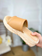 Monte Platform Sandals - Camel-350 SHOES-Fortune Dynamic-Heathered Boho Boutique, Women's Fashion and Accessories in Palmetto, FL