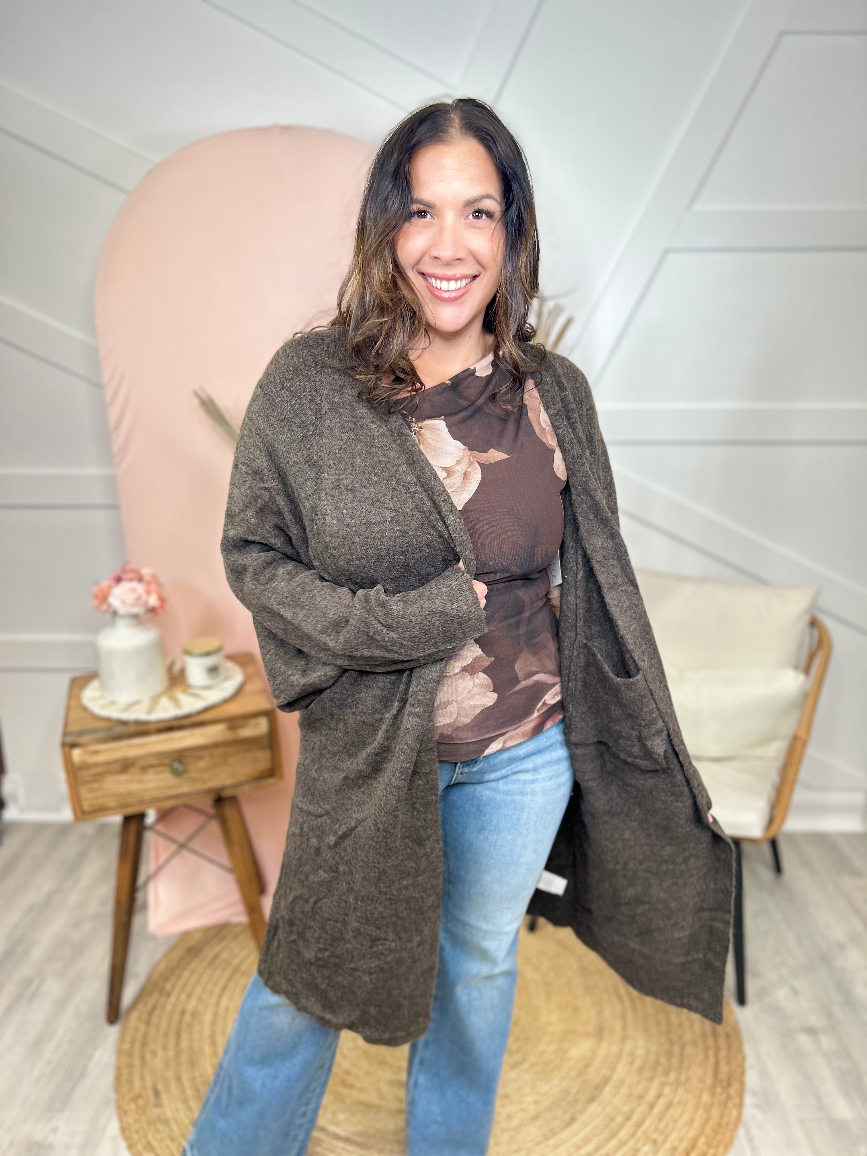 More Than Enough Cardigan-220 Cardigans/ Kimonos-Miracle-Heathered Boho Boutique, Women's Fashion and Accessories in Palmetto, FL