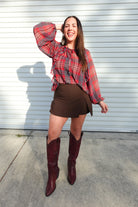 Seasonal Charm Top-120 LONG SLEEVE TOPS-oddi-Heathered Boho Boutique, Women's Fashion and Accessories in Palmetto, FL