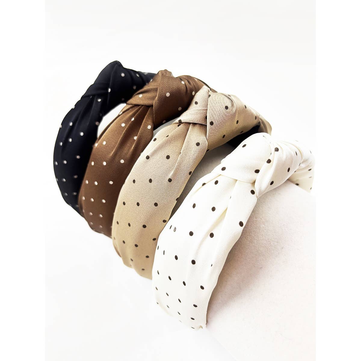 Polka Dot Knotted Headband-330 Headwear-Love & Repeat-Heathered Boho Boutique, Women's Fashion and Accessories in Palmetto, FL