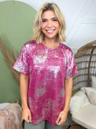 Let It Shine Top-110 SHORT SLEEVE TOP-SEW IN LOVE-Heathered Boho Boutique, Women's Fashion and Accessories in Palmetto, FL