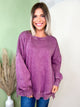 Restock: Picked Just for You Pullover-120 LONG SLEEVE TOPS-ZENANA-Heathered Boho Boutique, Women's Fashion and Accessories in Palmetto, FL