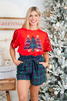 Flannel Fanatic Shorts-160 SHORTS-Southern Grace-Heathered Boho Boutique, Women's Fashion and Accessories in Palmetto, FL