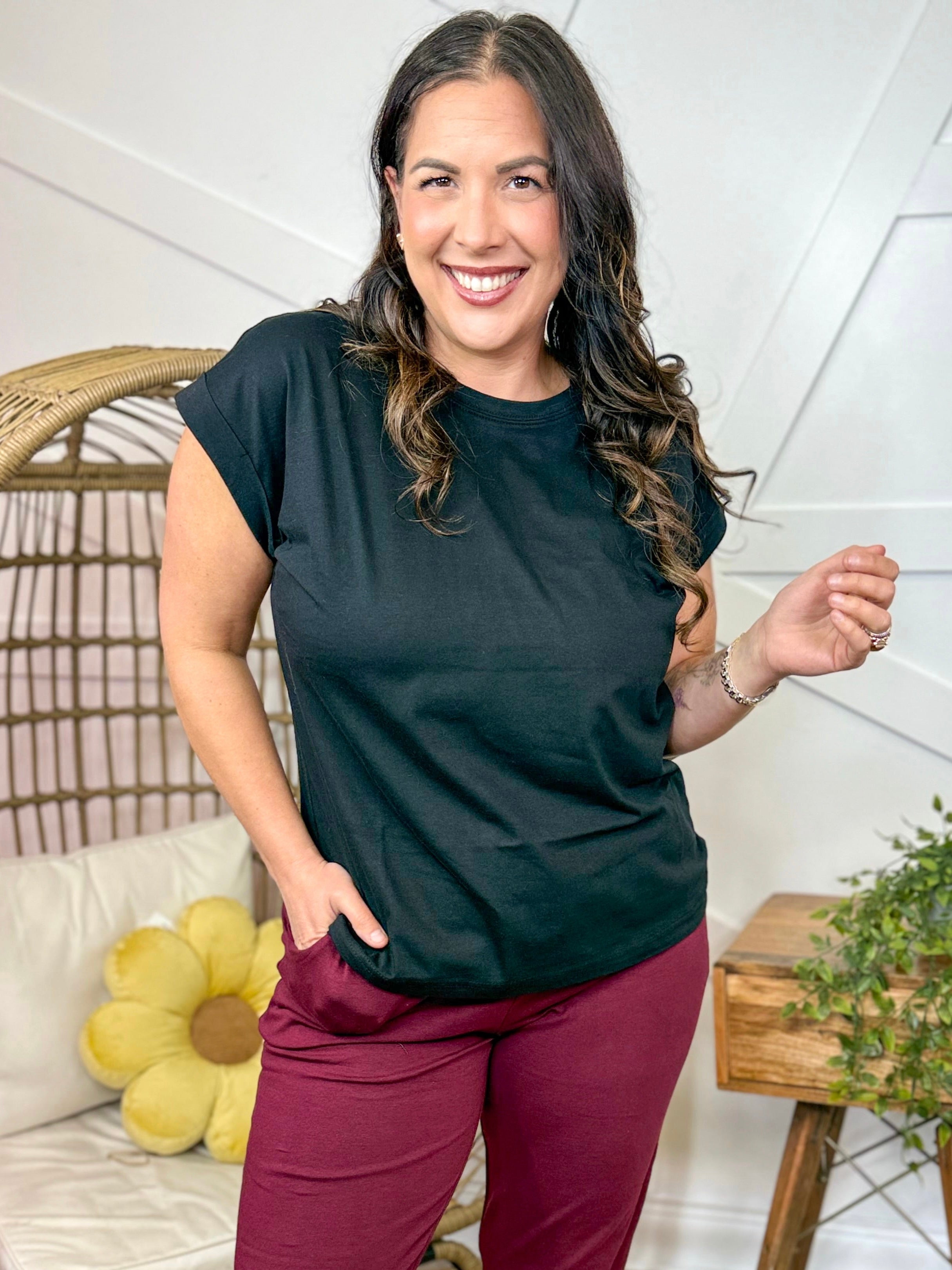 Restock: Everyday Tee-110 SHORT SLEEVE TOP-Zenana-Heathered Boho Boutique, Women's Fashion and Accessories in Palmetto, FL