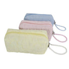 Solid Color Quilted Fabric Makeup Pouch-340 Other Accessories-TAPA fashion-Heathered Boho Boutique, Women's Fashion and Accessories in Palmetto, FL