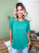 Restock: Conquer The Weekend Top-110 SHORT SLEEVE TOP-ZENANA-Heathered Boho Boutique, Women's Fashion and Accessories in Palmetto, FL
