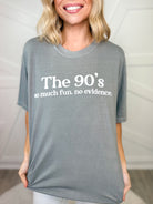 The 90's Graphic Tee - Grey-130 Graphic Tees-Heathered Boho-Heathered Boho Boutique, Women's Fashion and Accessories in Palmetto, FL