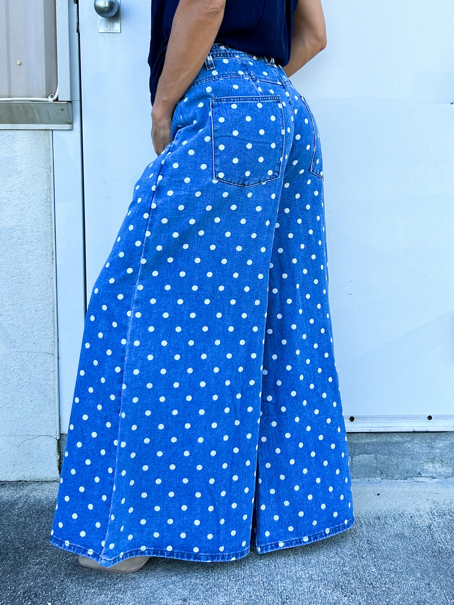 The Dot & Darling Palazzo Jeans-190 JEANS-STITCH & CO-Heathered Boho Boutique, Women's Fashion and Accessories in Palmetto, FL