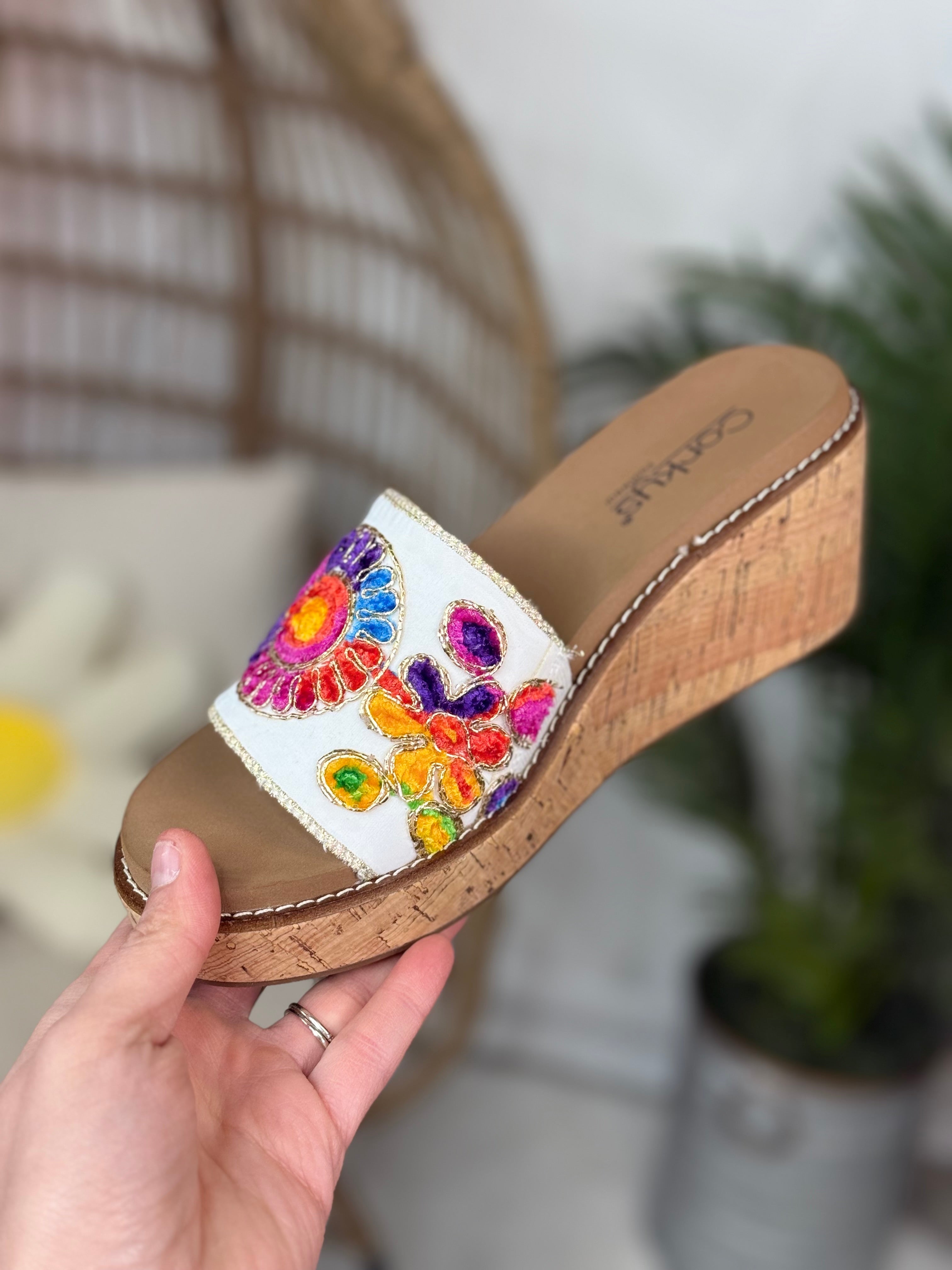 Wanderlust Wedges - Red Multi-350 Shoes-Corkys-Heathered Boho Boutique, Women's Fashion and Accessories in Palmetto, FL
