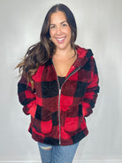 Double Take Full Size Plaid Long Sleeve Hooded Coat-Layers-Trendsi-Heathered Boho Boutique, Women's Fashion and Accessories in Palmetto, FL