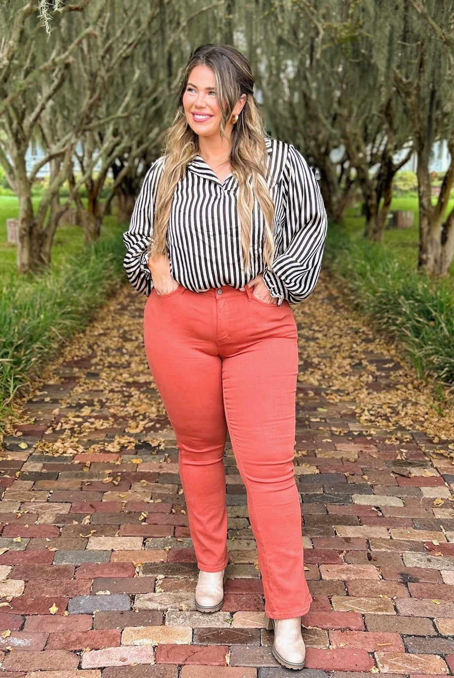 Terracotta Dreams Bootcut by Judy Blue-190 Jeans-Judy Blue-Heathered Boho Boutique, Women's Fashion and Accessories in Palmetto, FL
