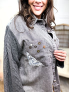 Restock: Take Me Downtown Shacket-200 JACKETS/SHACKETS-POL-Heathered Boho Boutique, Women's Fashion and Accessories in Palmetto, FL