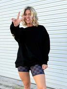 Doorbuster Deal: Check Back Biker Shorts-160 SHORTS-JESS LEA-Heathered Boho Boutique, Women's Fashion and Accessories in Palmetto, FL