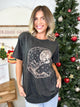 Santa Sleigh Cheetah Print Graphic Tee-130 Graphic Tees-Heathered Boho-Heathered Boho Boutique, Women's Fashion and Accessories in Palmetto, FL