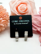 CZ Round Huggie Hoop Earring-310 Jewelry-RM Manufacturing-Heathered Boho Boutique, Women's Fashion and Accessories in Palmetto, FL