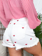 Love on the Mind Shorts-160 SHORTS-Risen Jeans-Heathered Boho Boutique, Women's Fashion and Accessories in Palmetto, FL