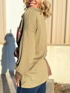 Secret Garden Button Top-120 LONG SLEEVE TOPS-Davi & Dani-Heathered Boho Boutique, Women's Fashion and Accessories in Palmetto, FL