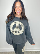 Peace Out Pullover-120 Long Sleeve Tops-Umgee-Heathered Boho Boutique, Women's Fashion and Accessories in Palmetto, FL