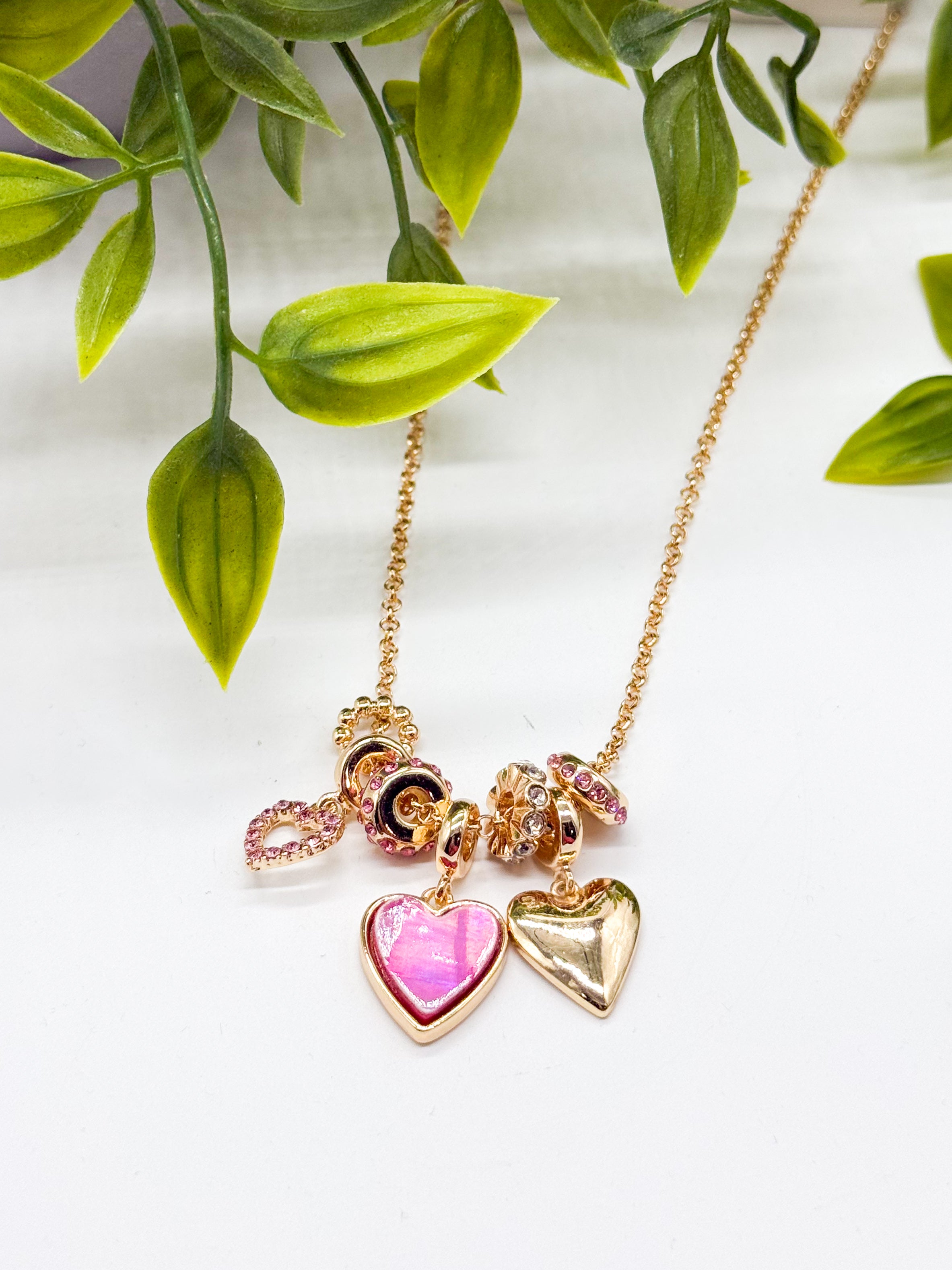 Spinning Love Necklace-310 Jewelry-Rough Sketch-Heathered Boho Boutique, Women's Fashion and Accessories in Palmetto, FL