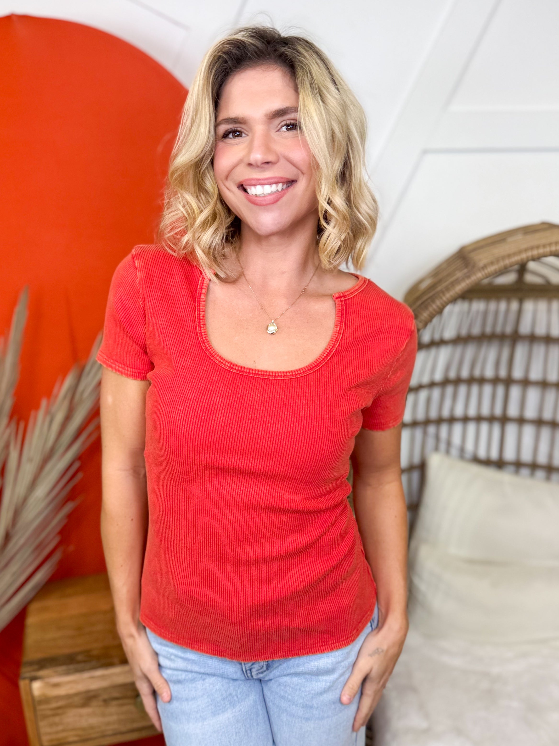 Got the Scoop Top-110 Short Sleeve Top-White Birch-Heathered Boho Boutique, Women's Fashion and Accessories in Palmetto, FL