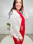 Shiny and New Button Up Top/ Cardigan-120 Long Sleeve Tops-JJ's Fairyland-Heathered Boho Boutique, Women's Fashion and Accessories in Palmetto, FL